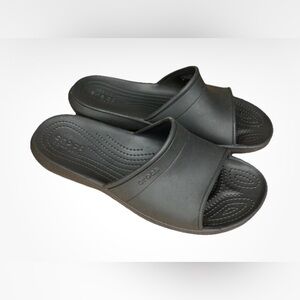 CROCS Black Slides size 7